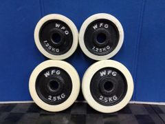 【中古】［WILD FIT］28mmラバーリングプレート2.5kg2枚、1.25kg2枚のセット