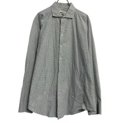 Calvin Klein 長袖 チェックシャツ 18 XXL～ ホワイト ブルー カルバンクライン ボタン ビッグサイズ 古着卸 アメリカ仕入 a702-5720のサムネイル