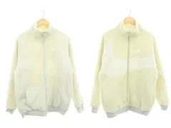 ナイキ NIKE SWOOSH FULL ZIP JACKET ボアジャケット リバーシブル L アイボリー ライトグレー /SY ■OSのサムネイル