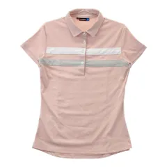 サイズ：L J.LINDEBERG ジェイリンドバーグ  半袖ポロシャツ ボーダー柄 ピンク系 [240101277471]# ゴルフウェア レディース ストスト