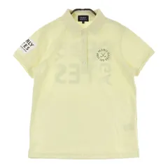 サイズ：1 PEARLY GATES パーリーゲイツ 2023年モデル 半袖ポロシャツ ビッグロゴ ニコちゃん  イエロー系 [240101506032] ゴルフウェア レディース ストスト