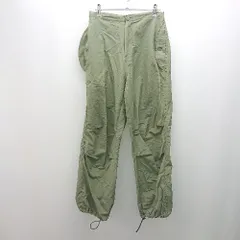 ◇ earthy バックウエストゴム ファスナー 裾絞り カジュアル カーゴパンツ サイズF カーキ メンズ レディース E  【1307210027001】のサムネイル