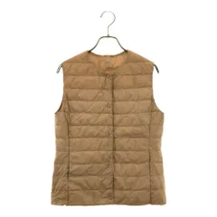 ユニクロ ウルトラライト ダウンベスト S ベージュ UNIQLO 収納ポーチ付き レディース