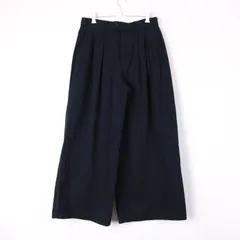 スタディオクリップ ワイドパンツ ウエストゴム ストレッチ シンプル 無地 ボトムス レディース Lサイズ ネイビー studio CLIP 【中古】