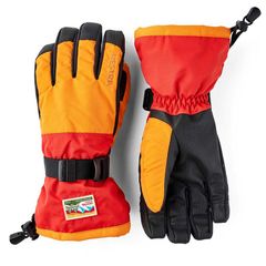 24-25 HESTRA ヘストラ グローブ Gauntlet Sr Orange/Light Red サイズ9 スキー スノーボード