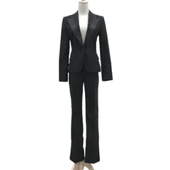 Z1557 DOLCE&GABBANA ドルチェ&ガッバーナ ドルガバ パンツスーツ セットアップ ブラック レオパード 38