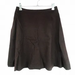 アーバンリサーチ ドアーズ URBAN RESEARCH DOORS フレアスカート ミニ バックファスナー ウール 無地 38 茶 ブラウン ボトムス /T2