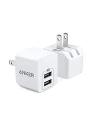 【人気商品】【2個セット】Anker PowerPort mini（USB充電器 12W 2ポート）【PSE技術基準適合/折りたたみ式プラグ/PowerIQ/超コンパクトサイズ 】iPhone iPad Android各種対応 ホワイト