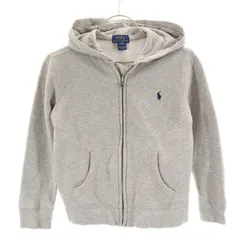 ポロラルフローレン ジップパーカー 5 ネイビー系 POLO RALPH LAUREN ロゴ キッズ 【中古】  【231008】