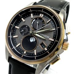 シチズン アテッサ ソーラー電波 メンズ ムーンフェイズ H874-005HK04 CITIZEN ATTESA BY1004-17X 箱 保証書 稼動品