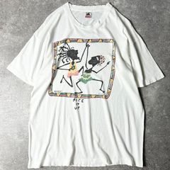80s USA製 レゲエ ヴィンテージアートTシャツ ラスタカラー ダンス 