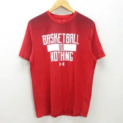 G■アンダーアーマー/UNDER ARMOUR  ヒートギアTシャツ/1290567【L】赤/men's/17【中古】■