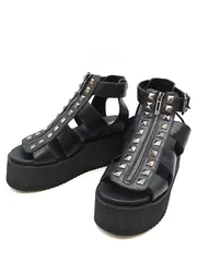 HYSTERIC GLAMOUR ヒステリックグラマー 23SS STUDS ウェッジソールサンダル ブラック 24のサムネイル