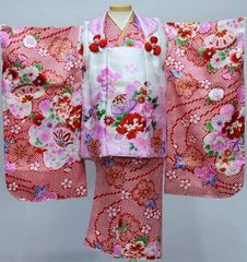 七五三 三歳 女児 正絹 総絞り 被布着物セット 夢想 NO30207 - メルカリ