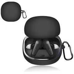 【数量限定】【2023改良モデル】JSFOYU anker soundcore liberty 4 用 ケース【カラビナ付き】 アンカー サウンドコアリバティ4 ケース シリコン 軽量 薄型 耐衝撃 滑り止め 保護カバー 落下防止 紛失防止 防塵 充電便利 a