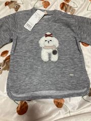 プティマイン　新品　トレーナー　110cm プードル　グレー　秋服　冬服