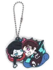 【中古】雑貨 竈門炭治郎＆魘夢 「鬼滅の刃 キャラばんちょうこう ラバーマスコット 捌ノ型」