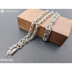 45cm シルバー925 ネックレス ペーパーチェーンネックレス B系 925 Silver