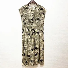 #spc カネコイサオ KANEKO ISAO ワンピース カーキ系 ベージュ系 ノースリーブ フリル 花柄 レディース [856439]のサムネイル