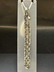 【正規品・RINKAN鑑定済】Chrome Hearts クロムハーツ PAPER CHAIN／ペーパーチェーン ブレスレット（7インチ／12.580g）