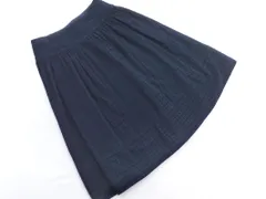 MACKINTOSH PHILOSOPHY マッキントッシュフィロソフィー カットワーク レース Aライン 台形 スカート size38/紺 ■◇ レディース