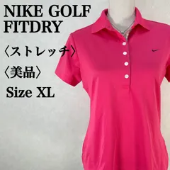 NIKE GOLF FITDRY ナイキゴルフ フィットドライ ストレッチポロシャツ サイズXL 半袖 ピンク ロゴ刺繍 ゴルフシャツ