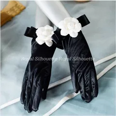 グローブ ウェディンググローブ ウェディング ブラック 黒 リボン 花 ショート ブライダルグローブ 結婚式 花嫁 プリンセス パーティー 前撮り ガーリー メッシュ 二次会 チュール フェミニン 手袋 サテン