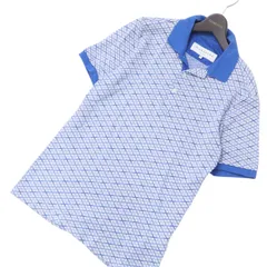 St ANDREWS セントアンドリュース ゴルフ 春夏★ 半袖 ダイヤ柄 チェック ポロシャツ Sz.L メンズのサムネイル