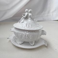 白　ボンボニエール　フランスアンティーク