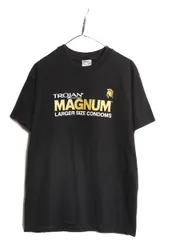 【お得なクーポン配布中!】 90s 00s TROJAN コンドーム 企業 ロゴ プリント Tシャツ メンズ L 90年代 00年代 オールド ブラック ヘビーウェイト トロ―ジャン ヘインズのサムネイル