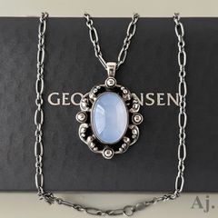最新モデル イヤー ネックレス ジョージジェンセン ペンダント ブルー 2018 ネックレス、ペンダント、チョーカー