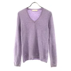 ユニクロ カシミヤ100% 長袖 Vネック セーター S パープル系 UNIQLO ニット レディース