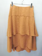 ◇ ROPE PICNIC ロペピクニック 膝下丈 フレア スカート サイズ38 オレンジ系 レディース E  【1407020060615】