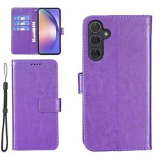 【新着商品】手触りが良い耐衝撃 高級合皮上質 耐摩 スマホケース全面保護 防水 防塵 人気 スタンド ネット スマホケース ギャラクシー 銀行カード現金 携帯カバー レザー sc53d/scg21（パープル）収納 A54 A54 A54 5G 5G ギャラクシ