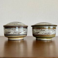 【 各1点のみ】蓋物  タラフー 2種 （沖縄やちむん焼き）