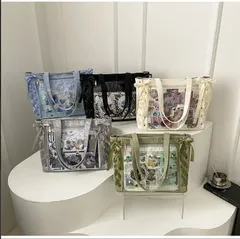 美品 痛バッグ 痛バ ハンドバッグ トートバッグ レディース 大容量 人気 いたばっぐ いたばっく いたば レースアップ kkkのサムネイル