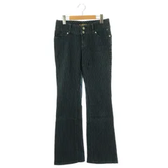 トミー TOMMY ジーンズ JEANS ストライプ柄 ブーツカット デニムパンツ フレアパンツ 3 ネイビー /DF ■OSのサムネイル