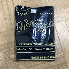 半額以下！160922 ベルバシーン　VELVA SHEEN　NAVY/OAT ネイビー　オートミール　２枚入り　S,M,L,XL 選べるサイズ　無地T　Vネック　インナー　トップス　上質な肌着