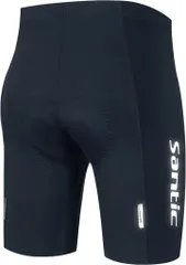 Santic(サンティック) メンズサイクルパンツ ロードバイク用 パッド付 サイクリングショーツ 快適 春夏(ネイビー,  XL)