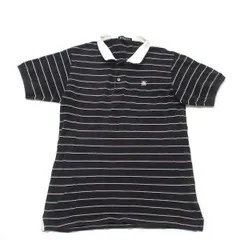 ユナイテッドアローズ/B&Yボーダー半袖シャツ■黒【M】UNITEDARROWS BEAUTY&YOUTH 【中古】