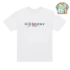 【今日特価】GIVENCHY クラシックレインボー立体プリント刺繍 T シャツ
