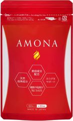 AMONA ダイエット サポート サプリメント お腹の脂肪 糖質 が気になる方に 燃焼系 サプリ ブラックジンジャー ビタミン セラミド プラセンタ 美容成分 配合 日本製 60粒
