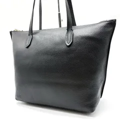 ?良品? FURLA フルラ トートバッグ ハンドバッグ  ルーチェ ロゴ型押し A4収納 大容量 ゴールド金具 肩掛け シボレザー レディース ブラック 黒色