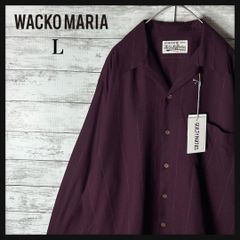 3544M【新品タグ付】ワコマリア☆カスリストライプ オープンカラー