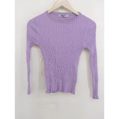 ◇ nano universe ナノユニバース リブ 長袖 ニット セーター サイズ36 パープル系 レディース  【中古】 【1206110002876】