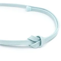 帯締め 三分紐 角朝組 水色 白藍 ライトブルー クラフト加工糸 平組 正絹 新品 未使用 並尺 色無地 小紋 おしゃれ着 カジュア  No.10-6460