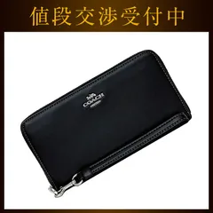 コーチ ラウンド ファスナー 長財布 f-22274 ブラック CR623