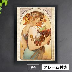 アルフォンス・ミュシャ「果物」（1897年） アール・ヌーヴォー