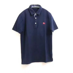 【中古B】BURBERRY BLACK LABEL バーバリー ブラックレーベル 2 M メンズ ポロシャツ 紺 D1P32-131-29 中古B 古着