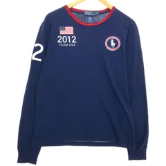 古着 ラルフローレン Ralph Lauren POLO by Ralph Lauren CUSTOM FIT リンガーネック ロングTシャツ ロンT メンズM相当/eaa469108